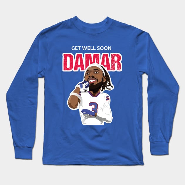 GET WELL SOON DAMAR Long Sleeve T-Shirt by HarlinDesign